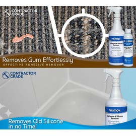 RE-MOV Adhesive & Silicone Remover, Ready-to-Use NON-Solvent Based - Spray 1 qt Bottle - QUART [PRICE is per BOTTLE] …