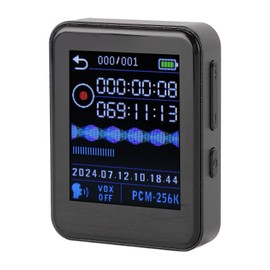 Digital Voice Recorder, Voice Activated Recorder for Lectures Meetings, Dictaphone Recording Device with Playback, MP3 Player, for Daily Use (64GB)