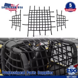 SP AUTOMOBILE For Jeep Wrangler 97-06 TJ Cargo Restraint System Roof Mesh Trunk Net Cover Kit