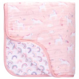 Stephen Joseph Muslin Stroller Blankets Unicorn