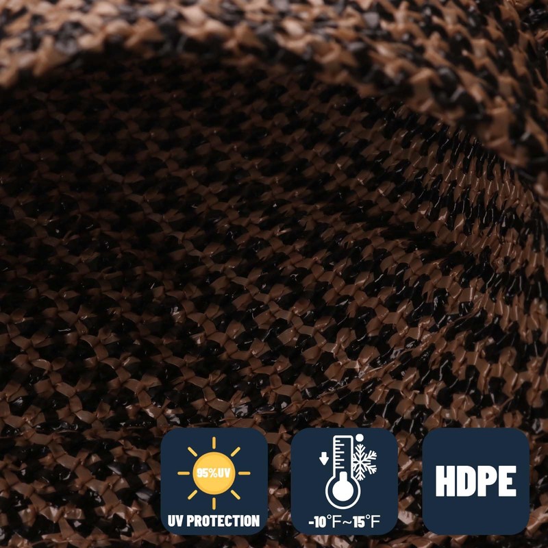 SUNNY GUARD Sun Shade Sail 10' x 13' Rectangle Brown