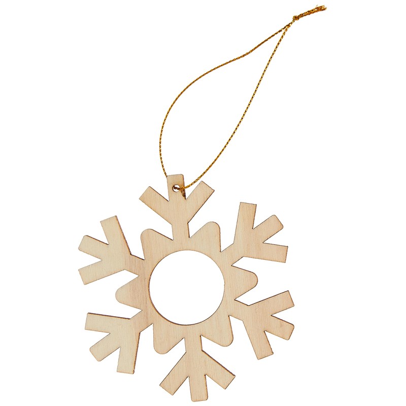 Baker Ross Winter Snowflake Wooden Photo Frame Xmas Hanging Decorations