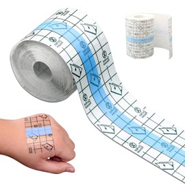 Vendaje para Tatuajes | 💖 Cinta Impermeable Transparente, Rollo de Película Protectora de 20 cm x 10 m para Cuidado Posterior del Tatuaje