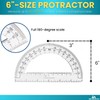1InTheOffice Plastic Protractor, Math Protractors, Protractor for Geometry, 180 Degrees