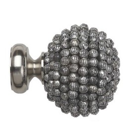 Speedy Products 28mm Poles Apart Mia Finial Pk2  Satin Silver