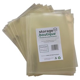 Storage.boutique Postcard Protection Sleeves, Acid Free & Archive Standard, Outsize 186 x 139 mm, 50