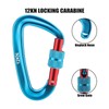 MCONUY 12kN Locking Carabiner Clips, Small Aluminium Carabiners Keychain, Heavy