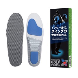 MEUMOTTO Golf Insole (Professional Recommended) Footbed, Shock Absorption, Long Time Support, White x Gray, M (9.6 - 10.2 inches (24.5 - 26 cm)))