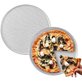 WeeGoo 4 Pack 12 inch Pizza Screen for Oven Non Stick Pan with Holes, Aluminum Mesh Pizza Baking Trays for Kitchen, Seamless Rim