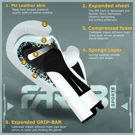 Farabi Kids Boxing Gloves Training Punching Bag Gloves Sparring Gloves for 3-8 Years Boys Girls Teen 4-oz (White)