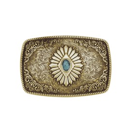 TOPACC Western Belt Buckles for Men Women Cowgirl Cowboy Turquoise Rodeo Mens Replacement Buckle 1.5 Inches Novelty Belt Buckle