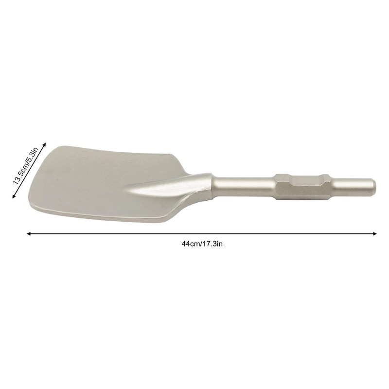 Hex Shank Clay Spade, 5.3 X 17.3inch Alloy Steel Electric