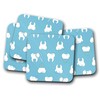 4 Set - Dental Hygiene Drinks Coaster - Teeth Health
