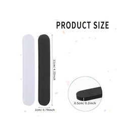 YOUNIEYO 20 Pcs Hat Size Reducers 11x2cm Foam Hat Sizer Insert Tape (Black White)