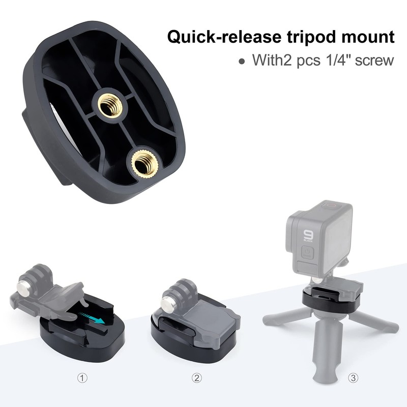YALLSAME Quick Release Tripod Adapter + Tripod Mount + Cold