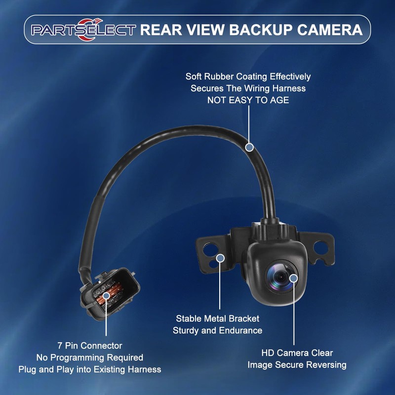 Partselect Rear View Backup Camera Replacement for Hyundai Santa Fe