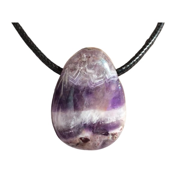 Steinfixx® - Gemstone Pendant Made of Genuine Chevron Amethyst |