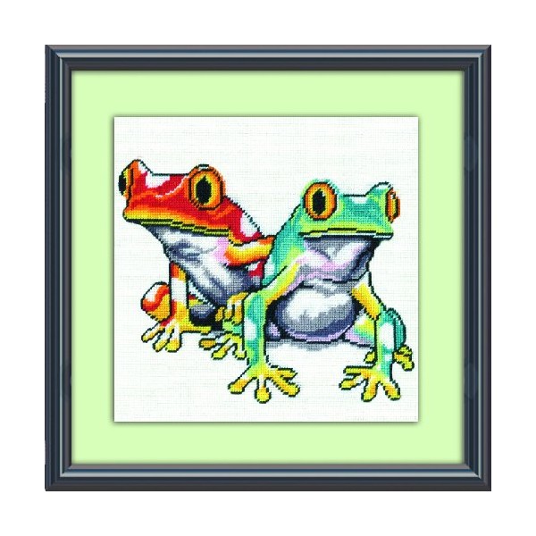 Tobin DW2519 Needlepoint Kit, 10 by 10-Inch, Frogs