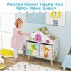 Costway Kids House-shaped Playroom Bookshelf & 4 Top Storage 2