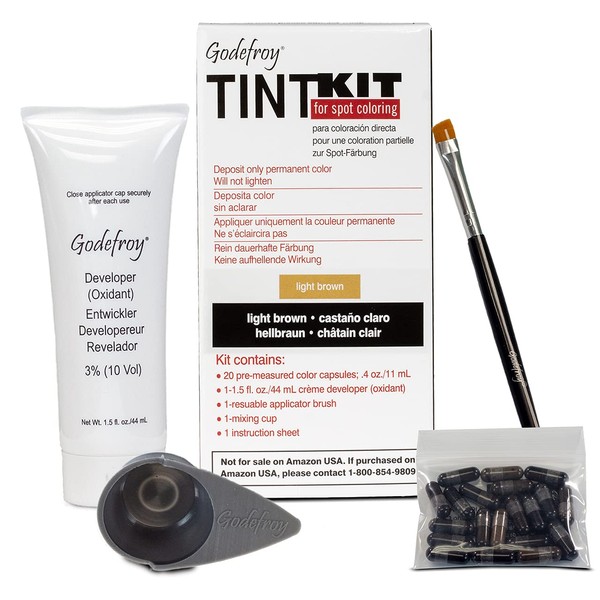 Godefroy Tint Kit Light Brown Eyebrow and Beard Dye for Professionals
