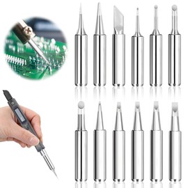 900 m Soldering Tips, Soldering Iron Set, 12 Pieces Soldering Iron Tips, Lead-Free Soldering Tip Compatible with Hakko, Yihua, Atten & More for Soldering Station, Welding, Soldering etc