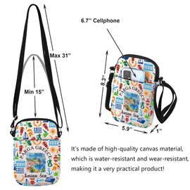 Parga Travel Crossbody Bag Greece Lover Gift Greek Europe Scenery Greek Landmarks Gift Mykonos Summer Vacation (PARGA GREECE)