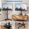 HOLMAXD Mobile TV Stand for 23-65 Inch LCD LED Flat/Curved