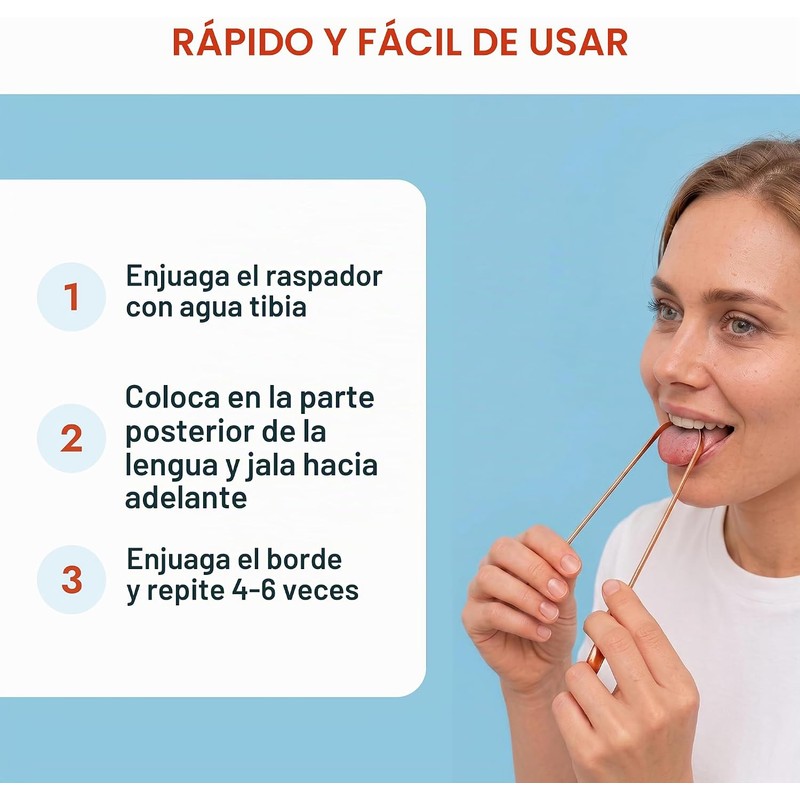 Raspador de Lengua de Cobre - Paquete de 2 Limpiadores