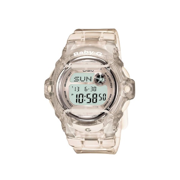 Casio Women's Baby G Quartz Watch with Resin Strap, Clear,
