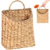 Woven Hanging Water Hyacinth Basket, Hanging Wall Wicker Basket, Handmade