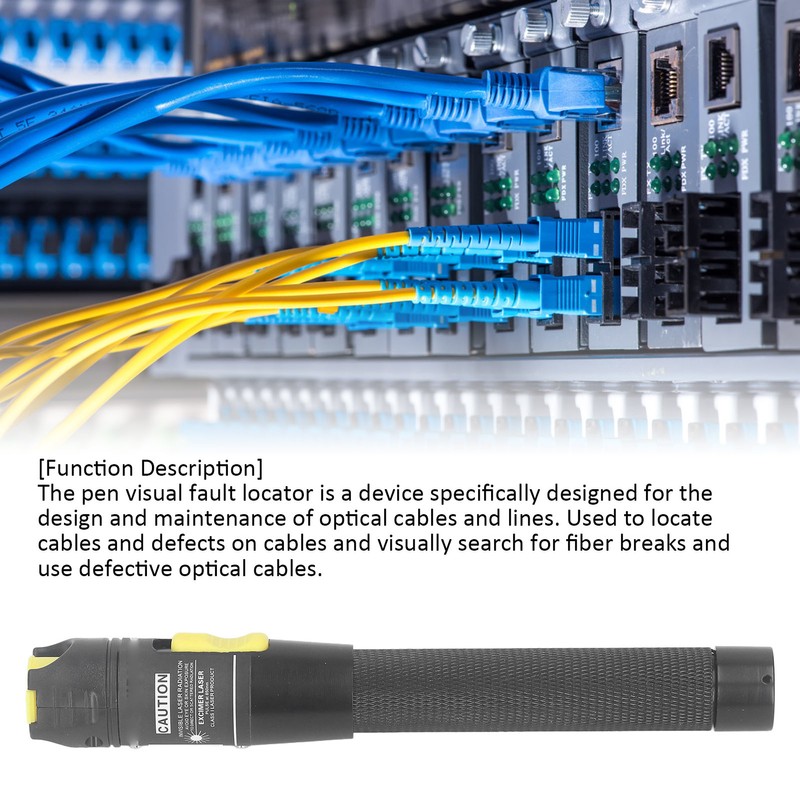 50km Fiber Optic Cable Red Light Pen Tester with FC
