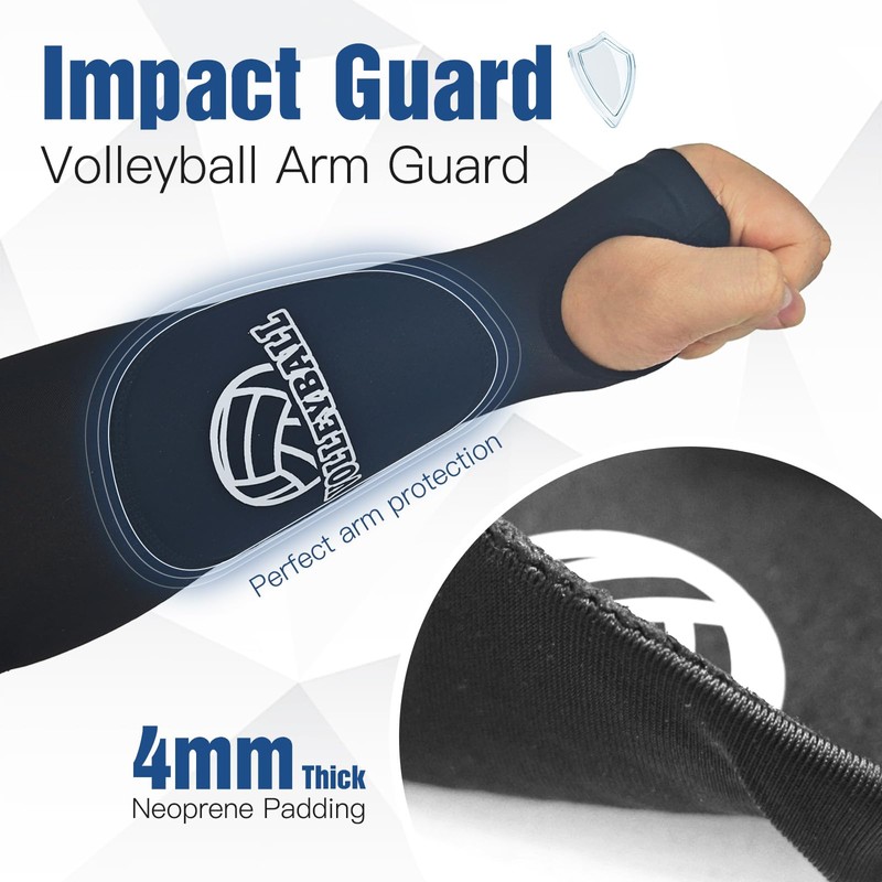 2Pcs Volleyball Arm Sleeves, Volleyball Arm Guards with Protective Pads