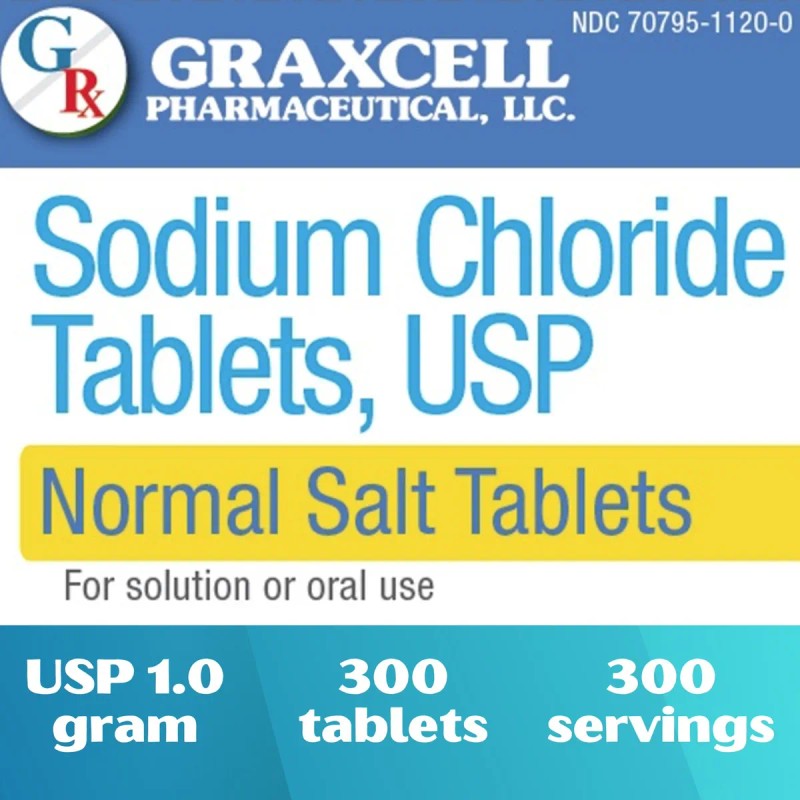 Cápsulas De Cloruro De Sodio Graxcell 1g, 300 Piezas