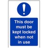 V Safety This Door To Be Kept Locked When Not
