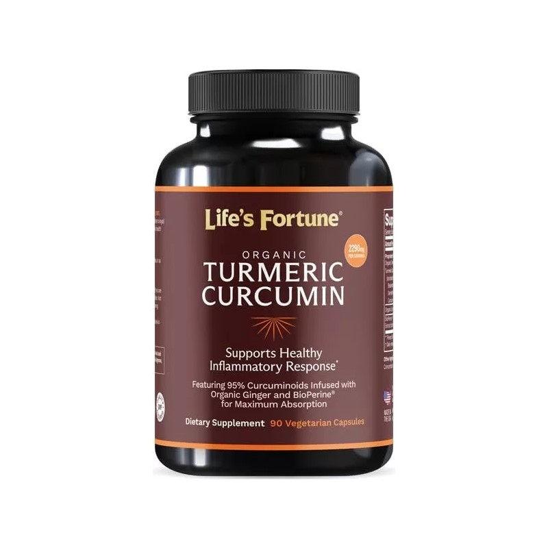 Lifes Fortune Life's Fortune Organic Turmeric Curcumin Dietary Supplement, 90
