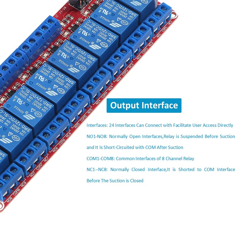 AEDIKO 8 Channel Relay Module DC 12 V Relay Switch