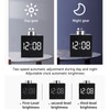 LED Knob Alarm Clock Digital Thermometer Display Imitation Wood Grain