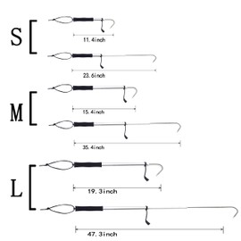 Telescopic Fishing Gaff with Super Sharp Spear Hook Lightweight Aluminium Alloy Hand with Soft EVA Nonslip Handle and Lanyard for Saltwater, Ice, Boat, Kayak Fishing, etc (Size M:15.4-35.4inch)