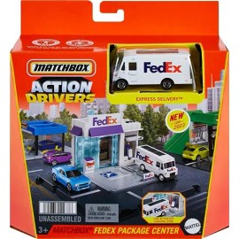 Matchbox, Mattel Fed Ex Action Drivers Playset Matchbox Mattel Hot Wheels