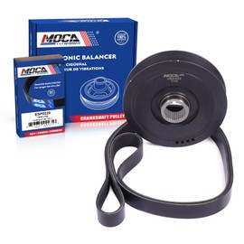 MOCA Harmonic Balancer & Serpentine Belt Fit 2002-2006 for Acura RSX 2.0L 1998CC 122Cu. & 2002-2006 for Honda CR-V 2.4L 2354CC 144Cu. In. l4 GAS DOHC Naturally Aspirated