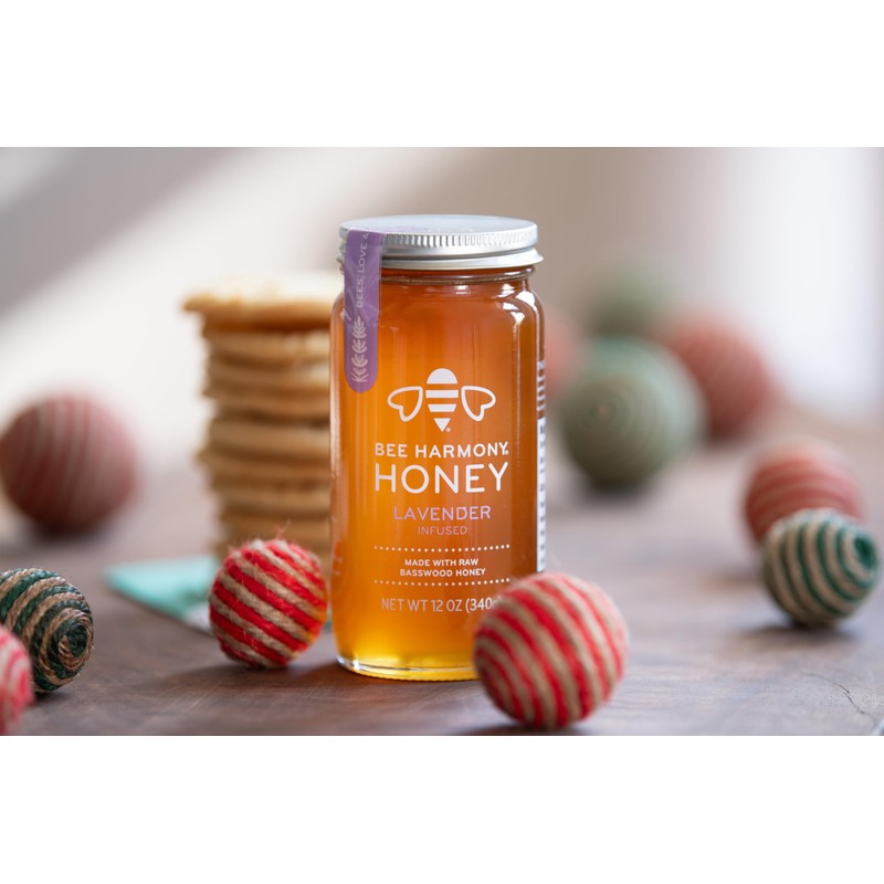 Bee Harmony Lavender Infused Honey, 12 OZ Each, Pack of