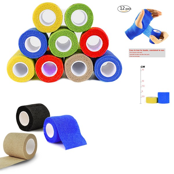 Self Adherent Wrap Tape Medical Cohesive Bandages Flexible Stretch Athletic