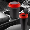Uposao Car Bin with Lid, Universal Cup Holder, Waste Bin