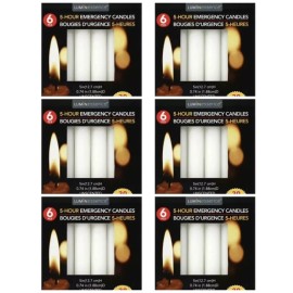 Luminessence 36 Emergency Candles Long Burn Power Outages, Camping, Survival, Prayer Candles