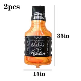 GOTPASS Whisky Bottle Balloons Whisky Mylar Balloons Decor for Beer Party Birthday Party Decoration
