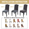 H.VERSAILTEX Velvet Dining Chair Covers Stretch Chair Covers for Dining