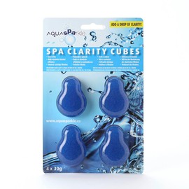 Testallwater - Aqua Sparkle Spa Clarity Cubes | Restores Hot Tub Water Clarity | Rapid Dissolving Gel | 1-Month Treatment | Compatible with Bromine Tablets | 4 x 30g Cubes