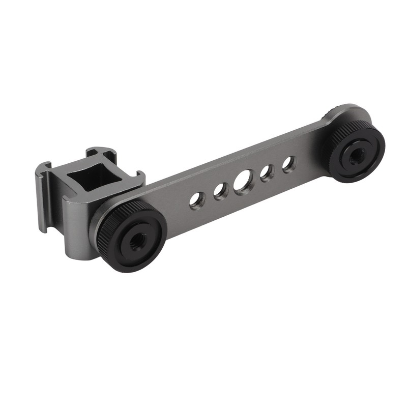 Triple Cold Shoe Extension Bracket Aluminium Alloy Microphone Stand Mount