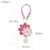 Happy Triple Flower BST Women's Bag Strap Key Charm, Light