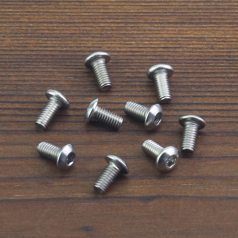 HELIFOUNER 100 Pieces M3 x 6mm, Thread Pitch 0.5mm, 304